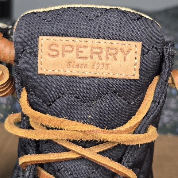 Sperry Womens STS84367 Black Top Sider Quilted Saltwater Duck Rain Boots Size 8 - Picture 7 of 11